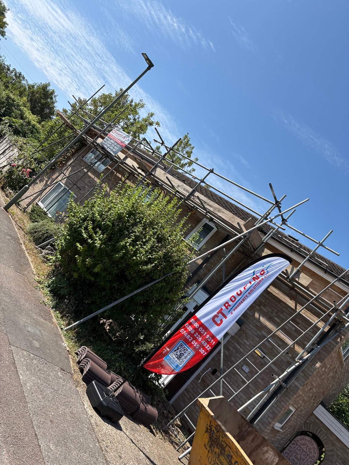 Scaffolding and site setup