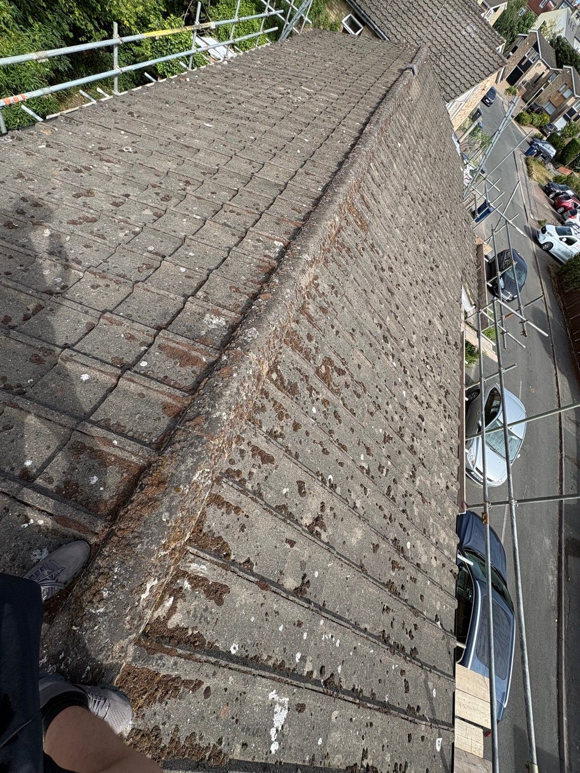 Existing ridge and roof condition