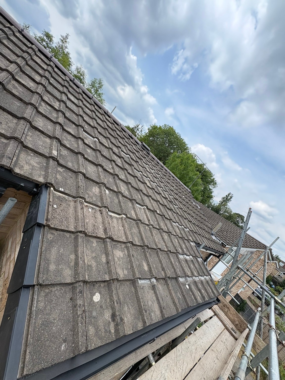 Completed tiled roof and verge detail