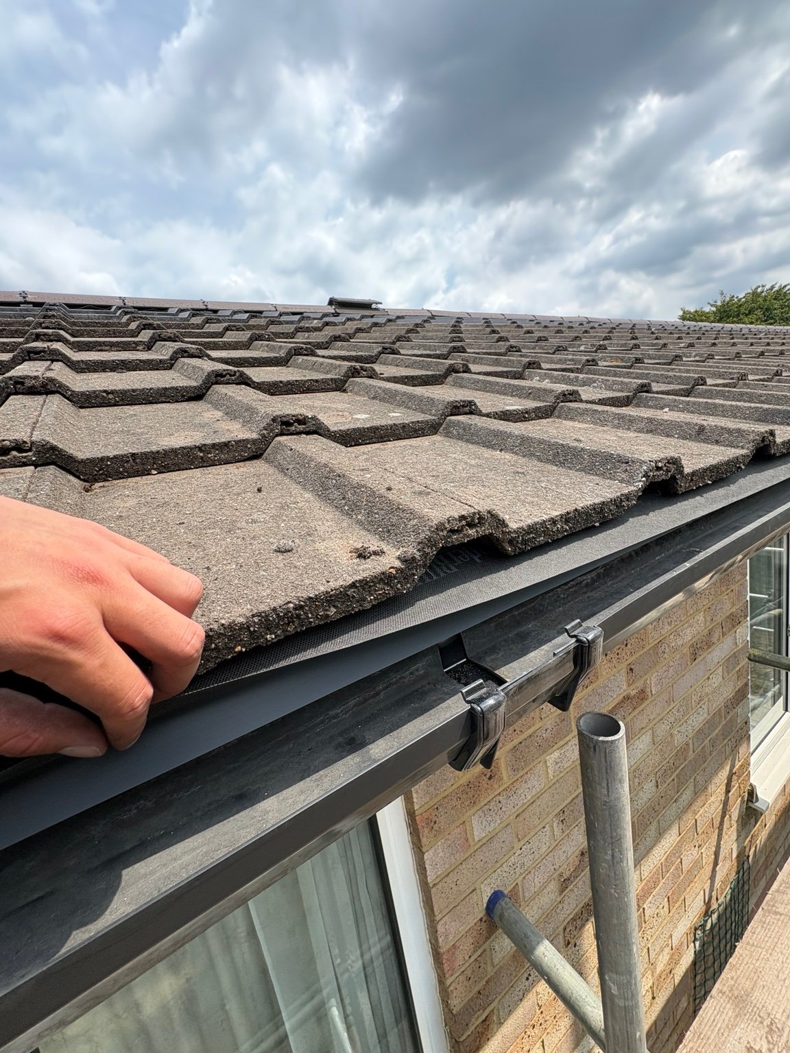 Finished eaves, ventilation and gutter detail