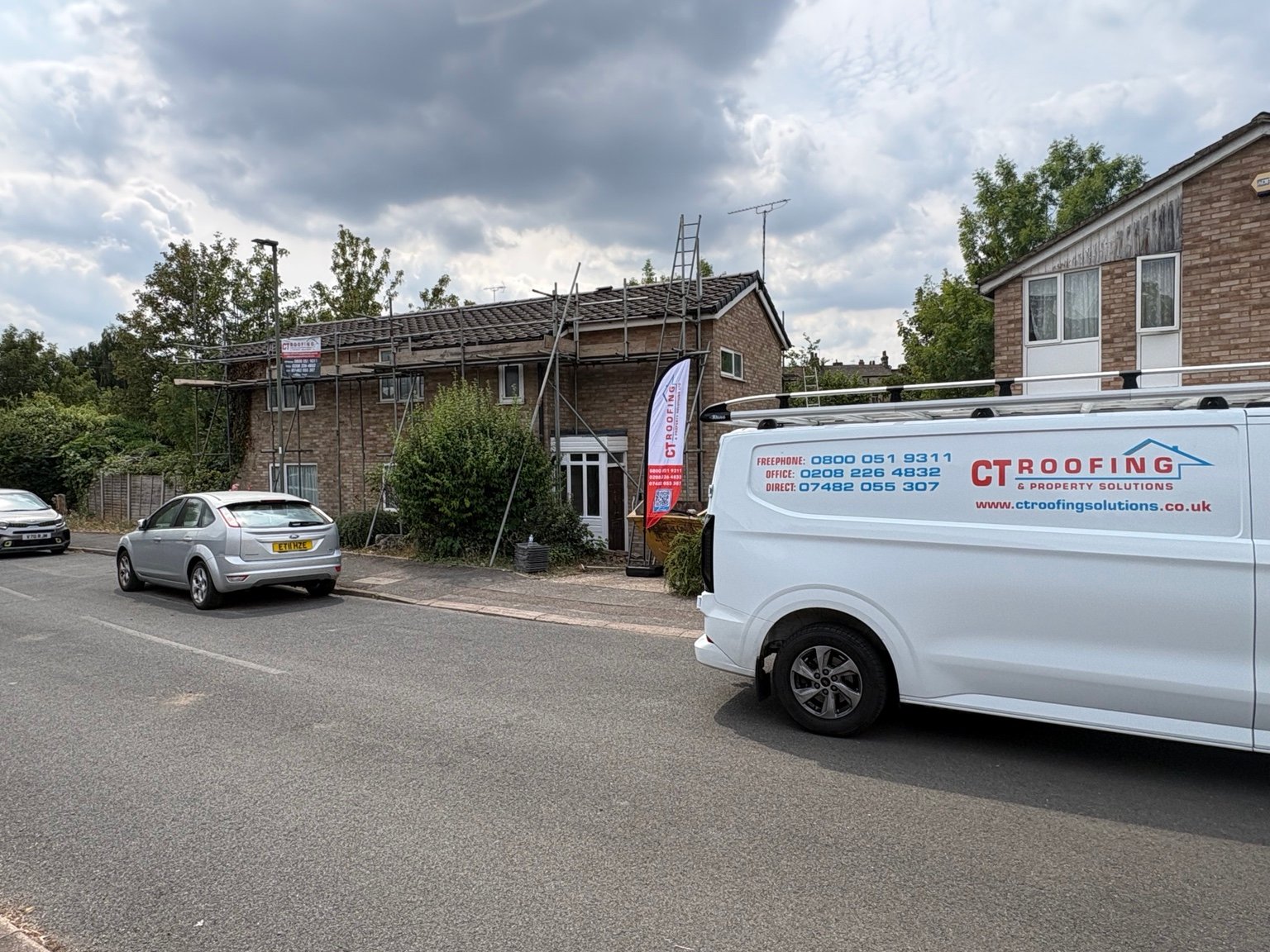 Completed property with CT Roofing van